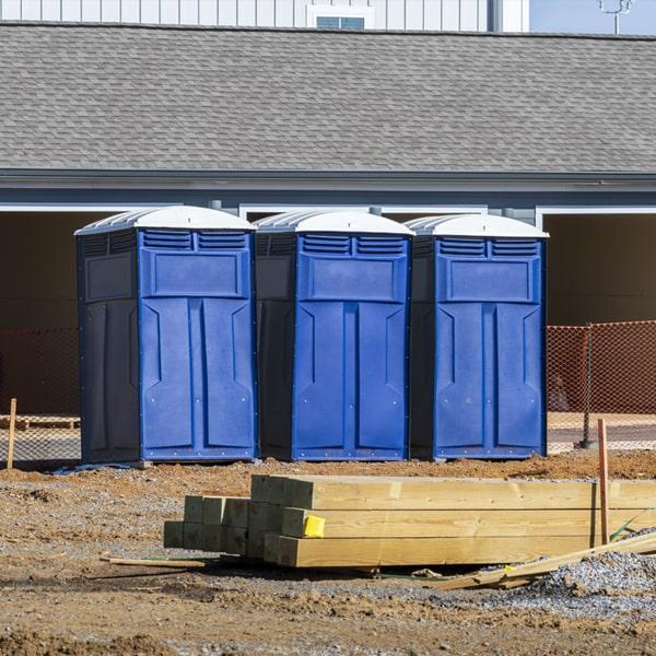 Heavy-duty construction site porta potty in Oceanside, California